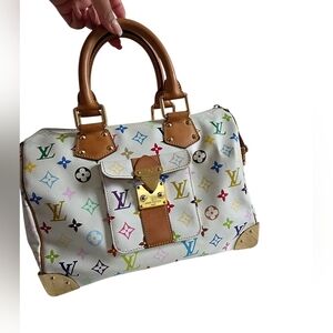Rare Louis Vuitton Multicolor Speedy 30 – Murakami x LV, Full Set🔥